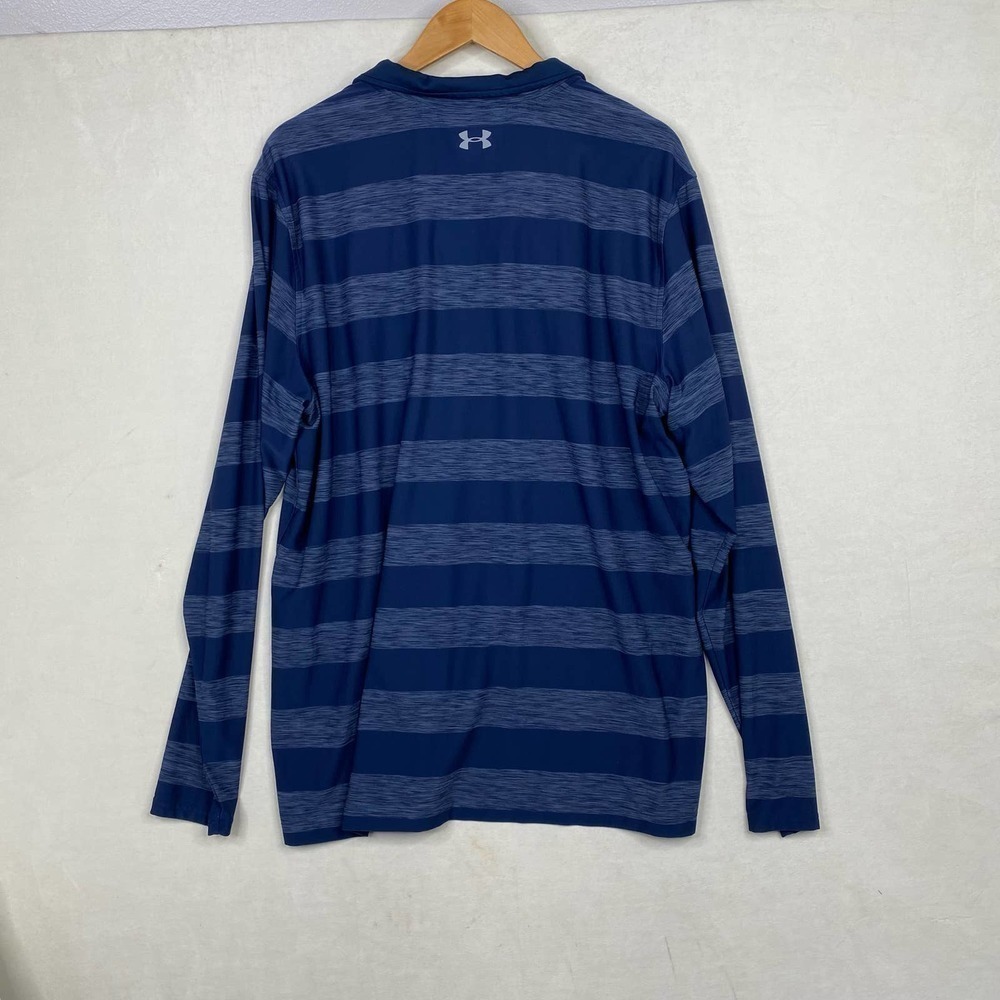 UNDER ARMOUR Men's 1/4 Zip Loose Blue Unlined Pullover Athletic Jacket Size 2XL - Picture 4 of 4